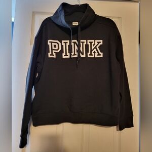 PINK Victoria's Secret Black and White Logo Tag Sweatshirt